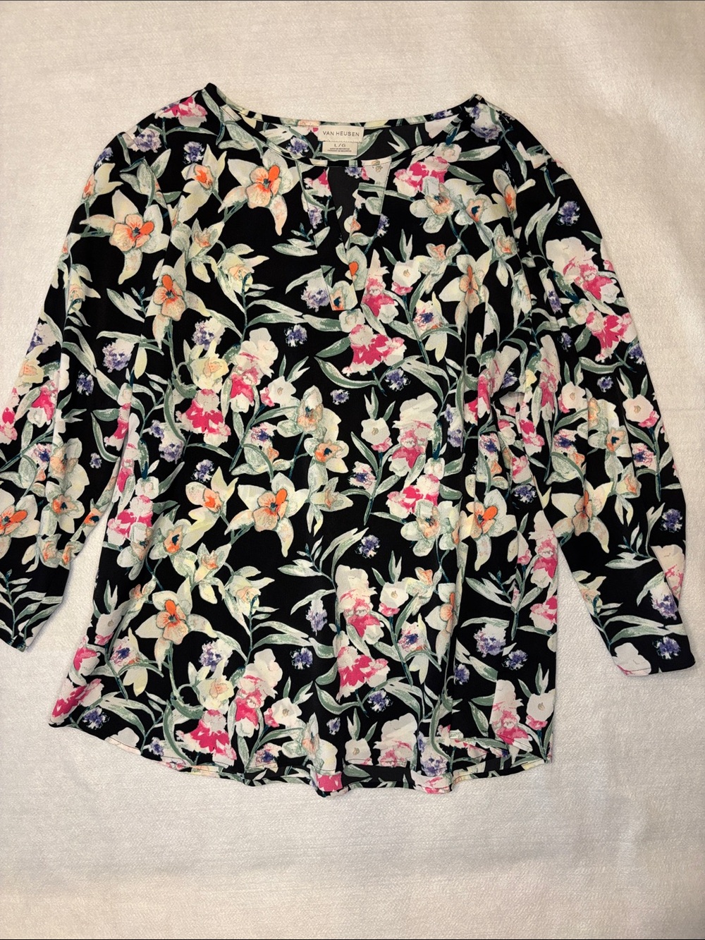 Van Heusen Black Floral Blouse